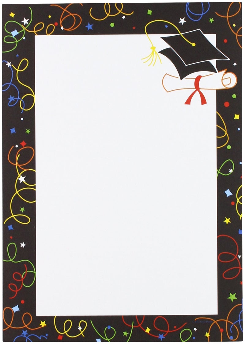 Great Papers! Grad Swirls Invitations with Envelopes, 7.75"" x 5.5"", 25 Count (2013007) - Image 1